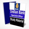Indian Bank Specialist Officer Study Material Notes -Buy Online Full Syllabus Textbook SO